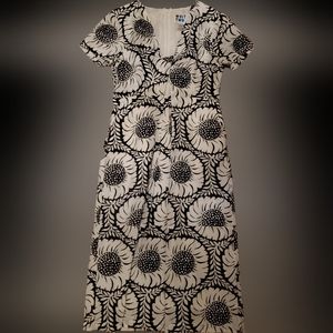 Anthropologie Black and white flower dress, Sz.10P